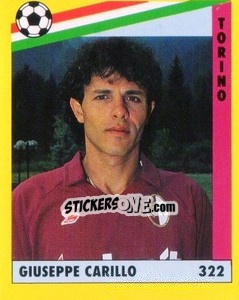 Sticker Giuseppe Carillo - Il Grande Calcio 1991 n. 322 - Vallardi