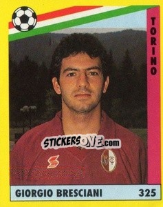 Sticker Giorgio Bresciani - Il Grande Calcio 1991 n. 325 - Vallardi