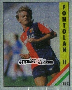 Sticker Fontolan II - Il Grande Calcio 1991 n. 332 - Vallardi
