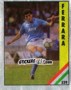 Sticker Ferrara - Il Grande Calcio 1991 n. 339 - Vallardi
