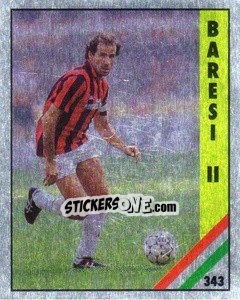 Sticker Baresi II - Il Grande Calcio 1991 n. 343 - Vallardi