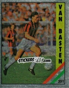 Sticker Van Basten - Il Grande Calcio 1991 n. 351 - Vallardi