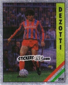 Sticker Dezotti - Il Grande Calcio 1991 n. 358 - Vallardi