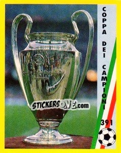 Sticker Coppa dei Campioni - Il Grande Calcio 1991 n. 391 - Vallardi