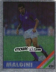 Sticker Maldini - Il Grande Calcio 1991 n. 425 - Vallardi
