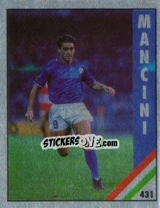 Sticker Mancini - Il Grande Calcio 1991 n. 431 - Vallardi