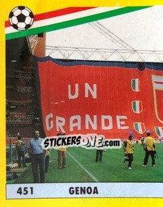 Sticker Genoa - Il Grande Calcio 1991 n. 451 - Vallardi