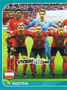 Sticker Line-up - UEFA Euro 2020 Preview. 568 stickers version n. AUT2 - Panini