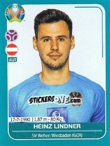 Sticker Heinz Lindner - UEFA Euro 2020 Preview. 568 stickers version - Panini