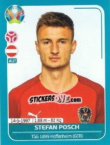 Sticker Stefan Posch - UEFA Euro 2020 Preview. 568 stickers version - Panini