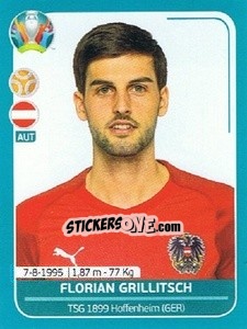 Sticker Florian Grillitsch - UEFA Euro 2020 Preview. 568 stickers version - Panini