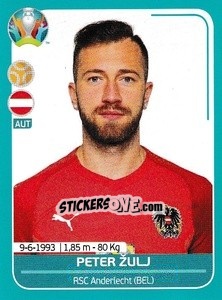 Sticker Peter Žulj - UEFA Euro 2020 Preview. 568 stickers version n. AUT24 - Panini