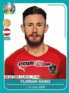 Sticker Florian Kainz - UEFA Euro 2020 Preview. 568 stickers version n. AUT25 - Panini