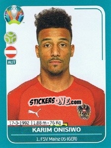 Sticker Karim Onisiwo - UEFA Euro 2020 Preview. 568 stickers version n. AUT28 - Panini