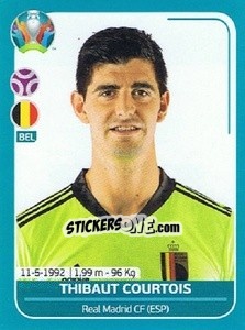 Sticker Thibaut Courtois - UEFA Euro 2020 Preview. 568 stickers version n. BEL7 - Panini