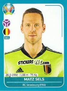 Sticker Matz Sels - UEFA Euro 2020 Preview. 568 stickers version n. BEL9 - Panini