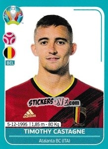 Sticker Timothy Castagne - UEFA Euro 2020 Preview. 568 stickers version - Panini