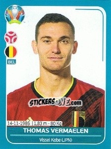 Sticker Thomas Vermaelen - UEFA Euro 2020 Preview. 568 stickers version - Panini