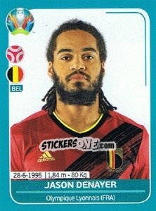 Sticker Jason Denayer - UEFA Euro 2020 Preview. 568 stickers version n. BEL16 - Panini