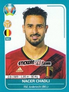 Sticker Nacer Chadli - UEFA Euro 2020 Preview. 568 stickers version n. BEL18 - Panini