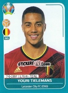 Sticker Youri Tielemans - UEFA Euro 2020 Preview. 568 stickers version n. BEL21 - Panini