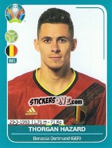 Sticker Thorgan Hazard - UEFA Euro 2020 Preview. 568 stickers version n. BEL26 - Panini