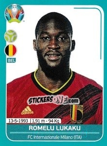 Sticker Romelu Lukaku - UEFA Euro 2020 Preview. 568 stickers version n. BEL27 - Panini
