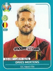 Sticker Dries Mertens - UEFA Euro 2020 Preview. 568 stickers version n. BEL28 - Panini