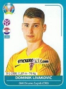Sticker Dominik Livakovic - UEFA Euro 2020 Preview. 568 stickers version - Panini