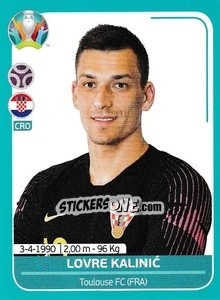 Sticker Lovre Kalinic - UEFA Euro 2020 Preview. 568 stickers version n. CRO8 - Panini