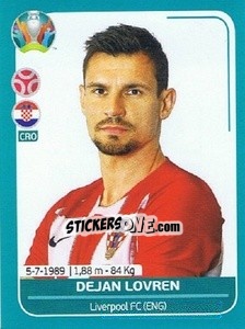 Sticker Dejan Lovren - UEFA Euro 2020 Preview. 568 stickers version n. CRO12 - Panini
