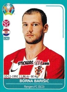 Sticker Borna Barišic - UEFA Euro 2020 Preview. 568 stickers version - Panini