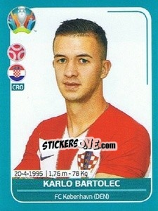 Sticker Karlo Bartolec - UEFA Euro 2020 Preview. 568 stickers version n. CRO15 - Panini