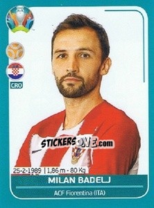 Sticker Milan Badelj - UEFA Euro 2020 Preview. 568 stickers version n. CRO17 - Panini