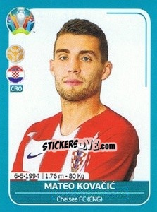 Sticker Mateo Kovacic - UEFA Euro 2020 Preview. 568 stickers version - Panini