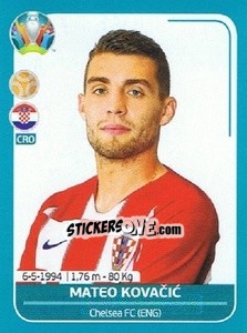 Sticker Mateo Kovacic - UEFA Euro 2020 Preview. 568 stickers version n. CRO19 - Panini