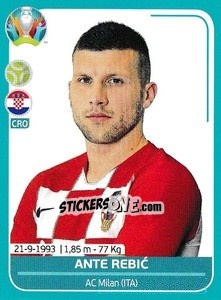 Sticker Ante Rebic - UEFA Euro 2020 Preview. 568 stickers version - Panini