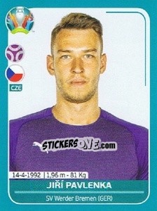 Sticker Jiří Pavlenka - UEFA Euro 2020 Preview. 568 stickers version - Panini