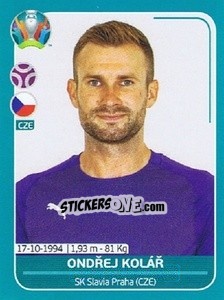 Sticker Ondřej Kolář - UEFA Euro 2020 Preview. 568 stickers version - Panini