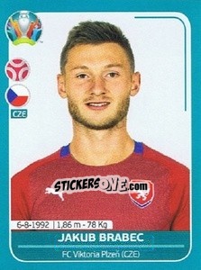 Cromo Jakub Brabec - UEFA Euro 2020 Preview. 568 stickers version n. CZE11 - Panini