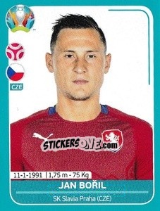 Sticker Jan Bořil - UEFA Euro 2020 Preview. 568 stickers version n. CZE13 - Panini