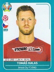 Sticker Tomáš Kalas - UEFA Euro 2020 Preview. 568 stickers version n. CZE16 - Panini