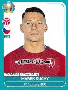 Sticker Marek Suchý - UEFA Euro 2020 Preview. 568 stickers version n. CZE17 - Panini