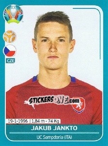 Sticker Jakub Jankto - UEFA Euro 2020 Preview. 568 stickers version - Panini