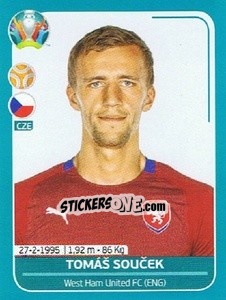Sticker Tomáš Soucek - UEFA Euro 2020 Preview. 568 stickers version n. CZE20 - Panini