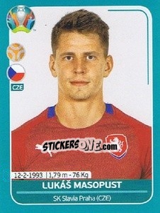 Sticker Lukáš Masopust - UEFA Euro 2020 Preview. 568 stickers version n. CZE23 - Panini