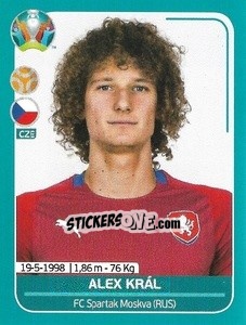 Sticker Alex Král - UEFA Euro 2020 Preview. 568 stickers version - Panini