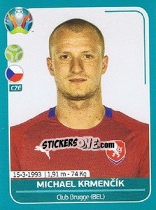 Sticker Michael Krmencík - UEFA Euro 2020 Preview. 568 stickers version n. CZE26 - Panini