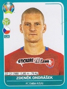 Sticker Zdeněk Ondrášek - UEFA Euro 2020 Preview. 568 stickers version n. CZE28 - Panini