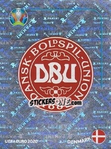 Sticker Logo - UEFA Euro 2020 Preview. 568 stickers version n. DEN1 - Panini